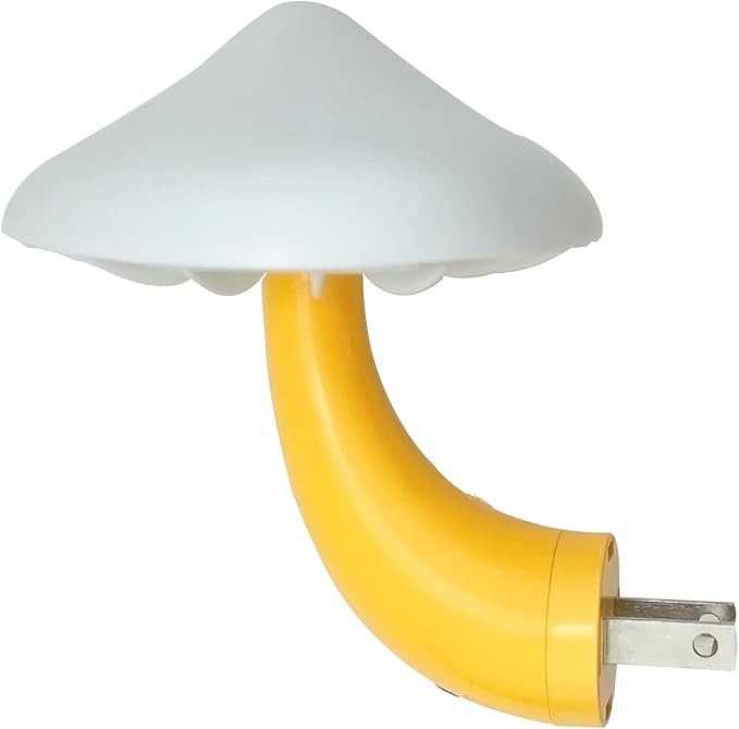Sensor LED Mushroom Night Lights - 2Pack Plug into Wall Mushroom Lamp, Cute Mini Dream Bed Nightlight for Kids Adults for Home Office, Bedroom, Bathroom Toilet, Stairs, Hallway Corridor, Warm White