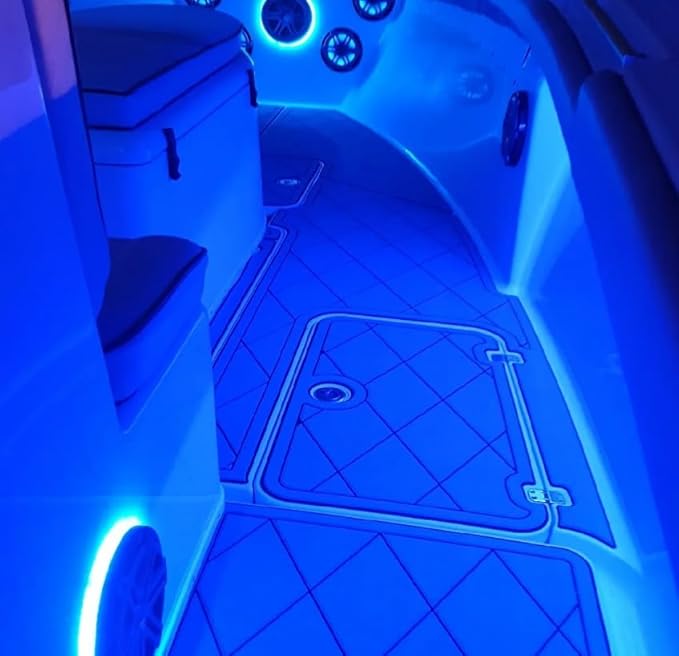 T-Toplights IP68 2FT Blue Marine Submersible LED Strip | 12V Under Gunnel Light | Boat Lights