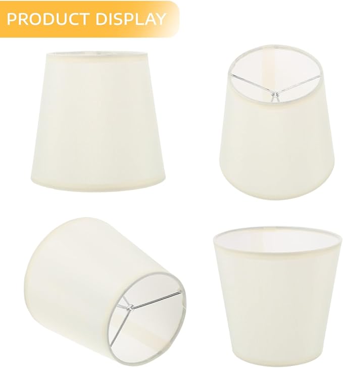 Replacement Lampshade for Table Lamps Light Black Fabric Lampshade Rustic White Pleated Decorative Lamp Shades