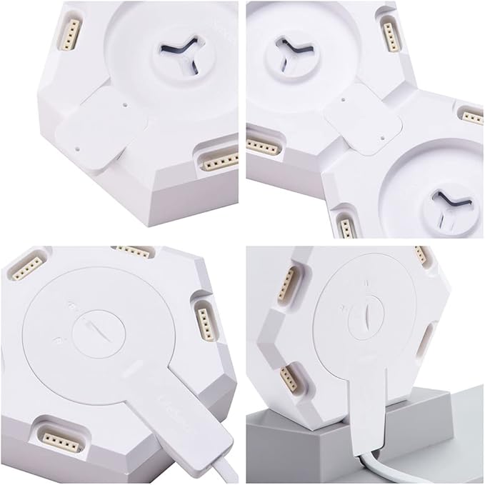 Yescom APP Control Hexagon Lights 3 Pack Smart LED Panel Smarter Kit Music Sync 16 Million Colors Change Compatible with Alexa & Google for Gifts Gaming Room