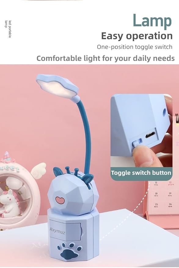 Led Reading Night Light, Cute Mini Kawaii Desk Lamp,Foldable Cute Desk Lamp,Cute Lamps for Home Office for Bedrooms Aesthetic,Office Desk Lamp Led Nights for Kids for Office 3 Colors