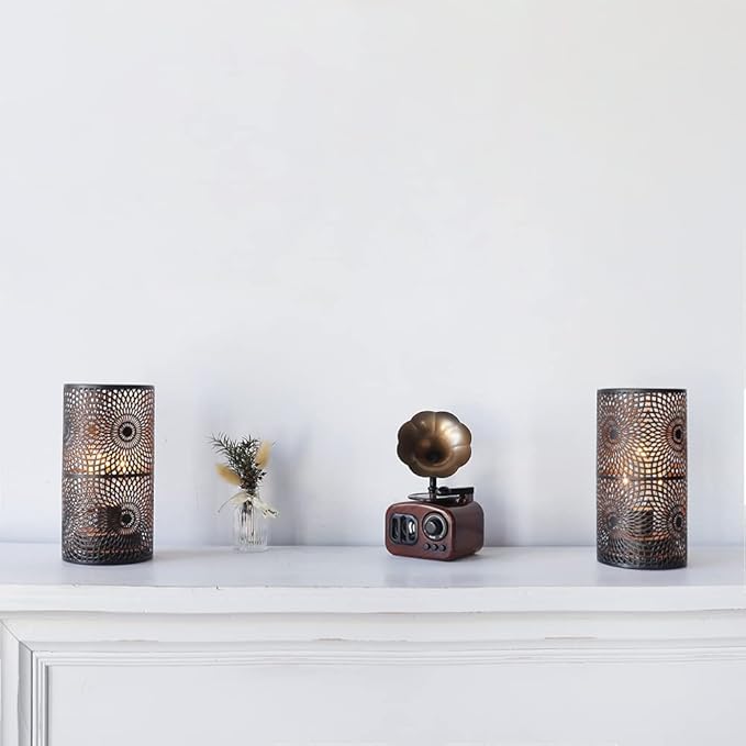 JHY DESIGN Battery Powered Table Lamp 2-Pack | Cordless Edison Bulb Accent Light