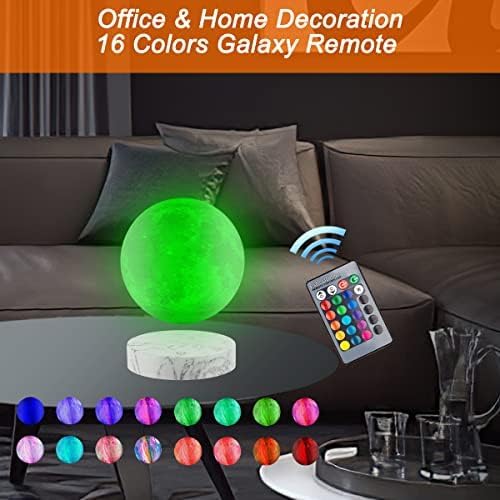 Levitating Moon Night Light 3D Printed 16 Colors Adjustable,Floating & Spinning & Magnetic Levitation, Cool Lamps for Bedrooms Office Decor, Unique Gifts