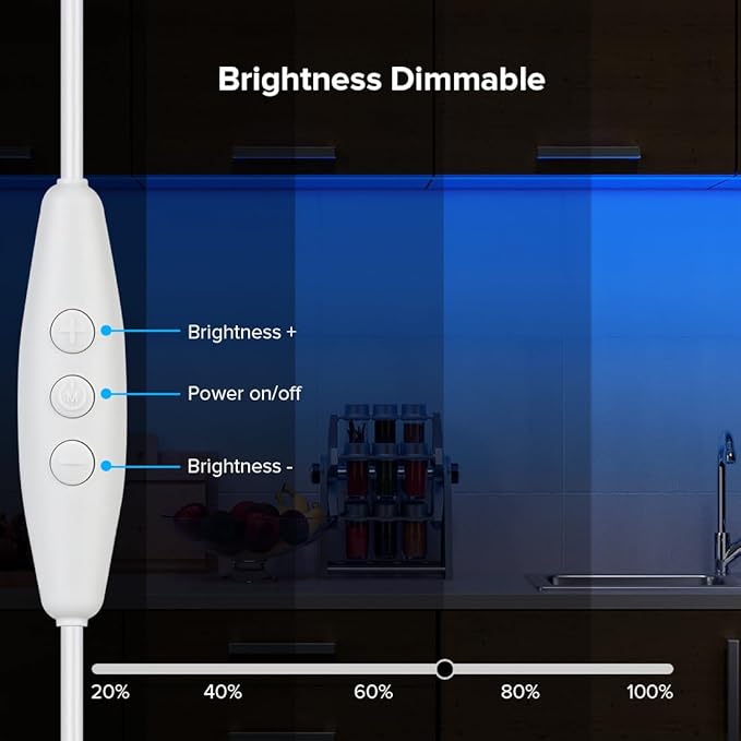 BTF-LIGHTING FCOB COB FOB LED Strip Lights 5V USB Powered 3.28FT 320LEDs Blue Color 8mm Width Dimmable CRI 90+ with 3M Tape Flexible High Density for 3D Printer TV Backlight PC DIY Decor