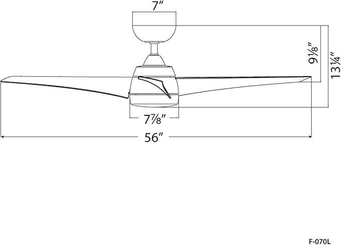 WAC F-070L-MW Sonoma 56" Outdoor Ceiling Fan with Lights and Remote Control, Matte White