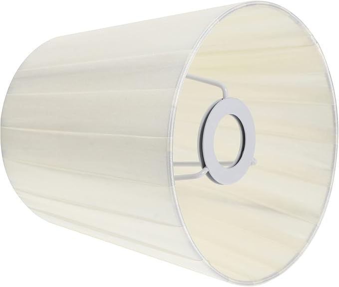 Vintage Decor Modern Lampshade Cloth Lamp Shade, Pleated Lamp Cover Clip on Lampshade Table Lamp Chandelier Shades for Home (Beige) Ceiling Light Shade Lamp Shades