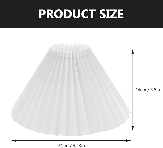 DOITOOL Elegant Modern Style Lampshade Home Lampshade Desk Lamp Cover Wall Lamp Shade Pleated Table Accessory