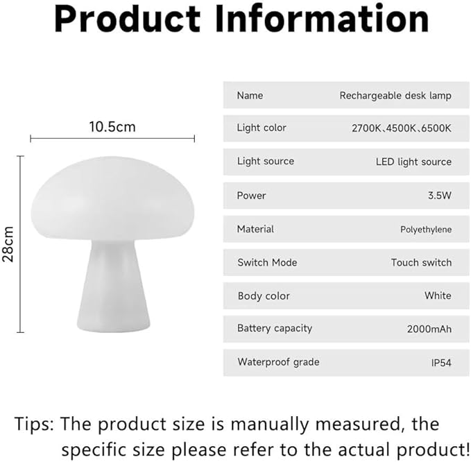 Mushroom Lamp Table Lamp for Bedroom,Desk Bedside Small Lamps for Living Room Night Stands,Mushroom Decor Cute Mini Modern Mid Century Lamps,Unique Aesthetic Home Living Room Decor