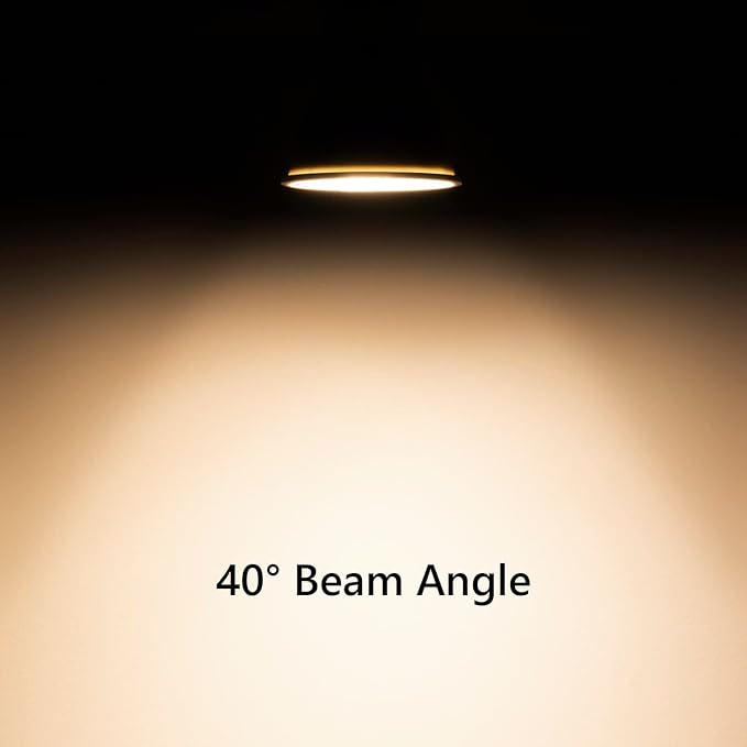 PAR16 LED Long Neck Recessed Spotlight Bulb, 6W(60W-75W Equivalent) Dimmable, 600 Lumens, 40° Beam Angle, Track Light Bulbs Warm White 3000K, E26 Medium Base, Pack of 4