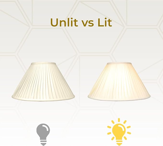 Royal Designs Coolie Empire Side Pleat Basic Lamp Shade, Beige, 5 x 14 x 9.5 (BS-727-14BG)