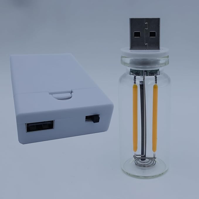 Retro Car Mood Lamps, Touch Control USB & Battery Lighted LED Car Interior Atmosphere Bulbs, Automotive Interface Charging Night Lights, Mini Portable Camping Lights Decorations (Purple, 1Pack)