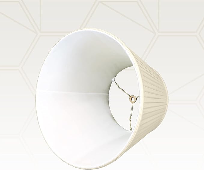Royal Designs, Inc. Deep Empire Side Pleat Basic Lamp Shade, Beige, 9 x 18 x 14, BSO-728-18BG-2, Pack of 2