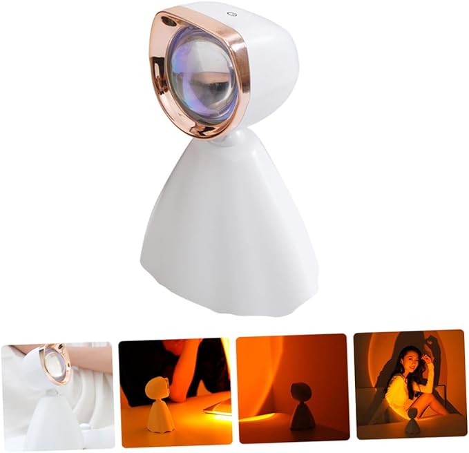 UPKOCH 1set Creative Sunset Projection Lamp Portable Atmosphere Light for Bedroom Party Decoration Unique Design for Romantic Ambience for Birthday and Christmas Celebrations