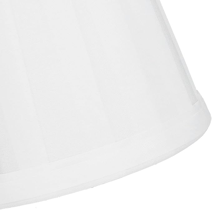 3Pcs Pleated Fabric Barrel Lamp Shades, Clip-On Modern Lampshades 3.3''x4.7''x4.3'' White Fine Cloth Metal for Table Floor Lamp, Pendant Light Chandelier