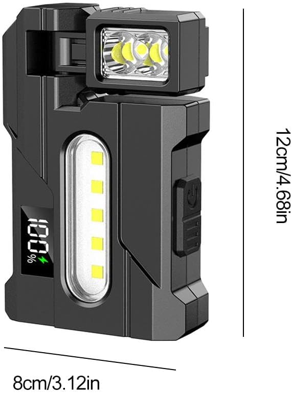 G5 EDC Flashlight 1200 Lumens,Super Bright Rechargeable Mini Light with 180° Rotatable Magnet,3 Modes EDC Flashlight,Portable Pocket Dual Light,Magnetic Keychain F-lashlight for Outdoor Emergencies