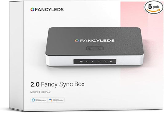 Fancy Sync Box Ambient TV Backlighting Syncing Box Device HDMI 2.0 All TV Sizes Fancyleds (44" to 55")