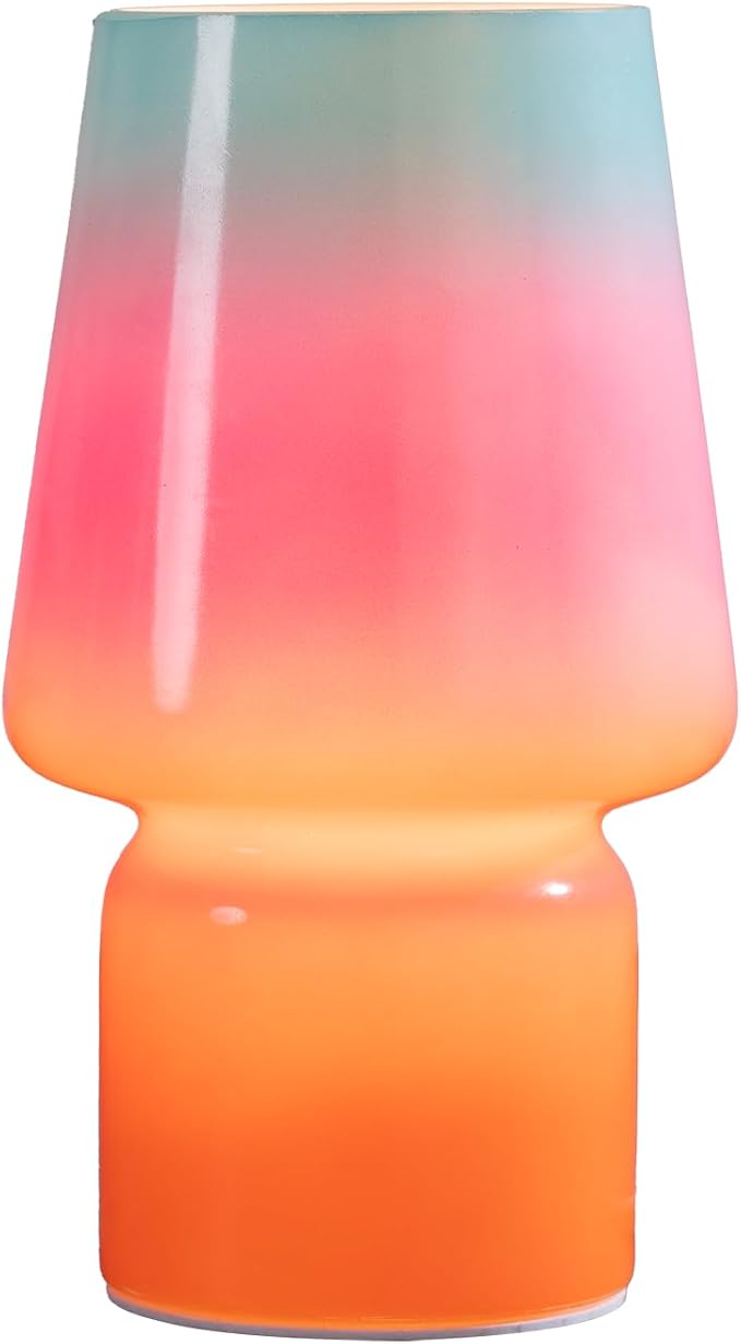 Mushroom Lamp,Mother's Day Gifts,Small Table Lamp,Cute Nightstand Kitchen Mini Lamp,Glass Table Lamp,Suitable for Bedrooms, Kitchens, Living Rooms, Bedside, Girl Gifts（Blue Gradient）