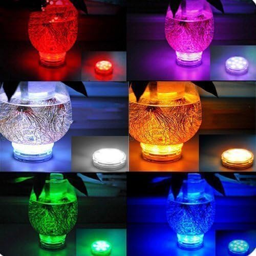 Submersible LED Lights Remote Control Battery Powered, RGB Multi Color Changing Waterproof Light for Pool, Vase Base, Spa, Aquarium, Pond, Hot Tub, Decoration, Party, 1-Pack