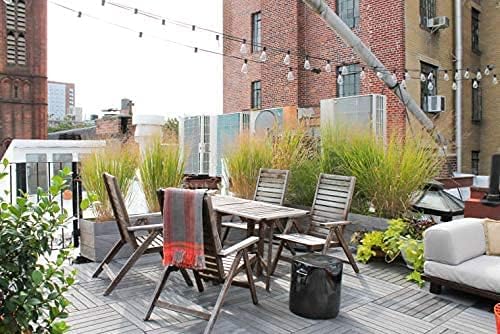 100ft Outdoor String Lights 30 ft with 27 LED Edison Bulbs, Dimmable Waterproof Shatterproof 2200K Warm