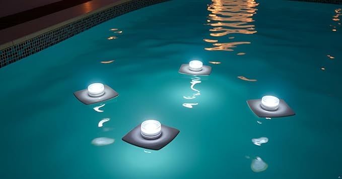 Mini Waterproof LED Christmas TeaLights - 20pcs Bright Battery Powered LED Puck Accent Light for Party Events Wedding Centerpiece Vases Lantern Paper Crafts Poll Pond Hot Tub Fountain Decor (White)