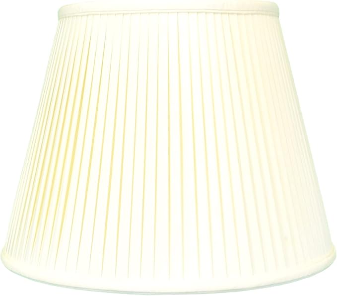 Royal Designs, Inc. Deep Empire Side Pleated Basic Lamp Shade, Eggshell, 9 x 14 x 10.5 (Spider), Set of 2