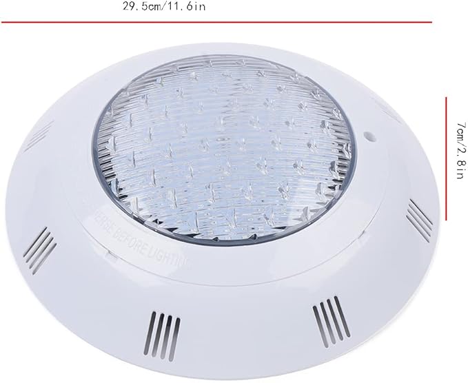 25W 12V LED Pool Light 2000LM RGB Color-Changing Waterproof IP68 Underwater LED Lights 120° Swimming Pool Fountain Pond Colorful Lamp with Remote Controller