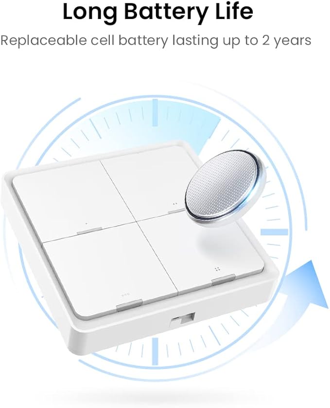 BroadLink Wireless Smart Button Scene Switch for Home Automation, Press Buttons to Activate Scenes