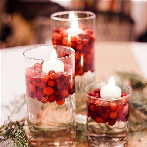 IMAGE Floating Candles, Flameless Floating LED Tea Lights 12 Pack Waterproof Tealight Candles for Wedding Party Spa Home Indoor Outdoor Decor-Cool White