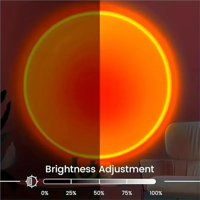 1pc Vibrant Sunset Projection Light - 16-Color Spectrum, USB Remote Control, Dynamic Color Changing LED Light - Creates Warm HOM