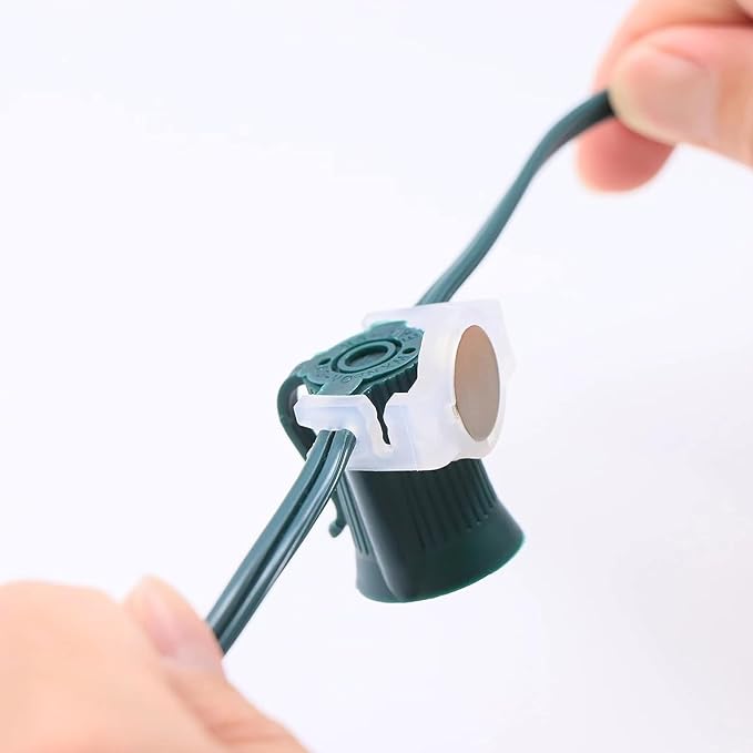 Strong Magnetic Christmas Light Clips,for Outdoor Living, Box of 50Pcs