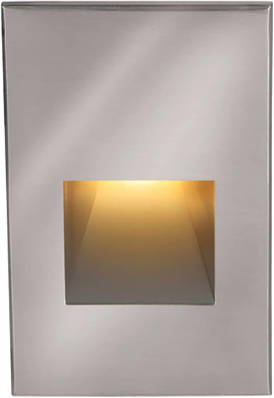 WAC Landscape Lighting, LED 12V Vertical Indoor or Outdoor Step and Wall Light Amber 1800K Built-in LED in Stainless Steel