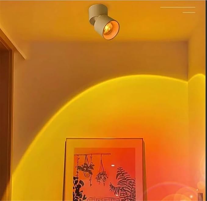 3-Pack Sunset Spotlight Led Down Lamp Interior Surface Mounted/recessed Ceiling Spot Lighting for Decoration Living Bedroom Hallway (White)