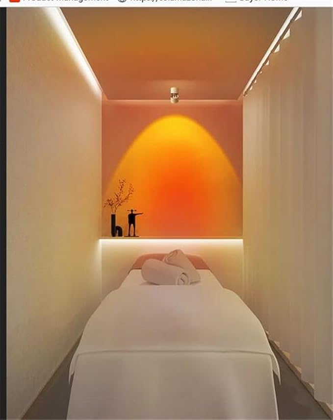 3-Pack Sunset Spotlight Led Down Lamp Interior Surface Mounted/recessed Ceiling Spot Lighting for Decoration Living Bedroom Hallway (White)