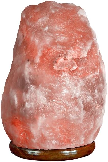 Himalayan Salt Lamp 7-8” (7-8 lbs) – Hand-Carved Pink Rock Crystal with UL Certified Dimmer Cord | Natural Home Décor & Excellent Gift