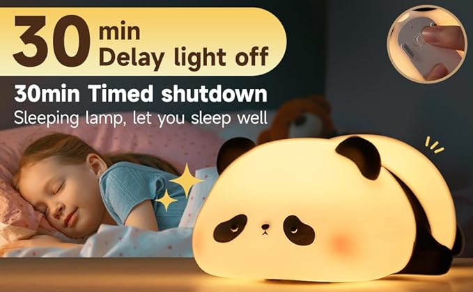 Cute Duck Lamp,Fun Lying Flat Duck/Chicken/Pig/Rabbit/Panda Night Light,LED Squishy Animal Novelty Lamp,Toddler Baby Night Light for Kids,Nursery Touch Kawaii Lamp Room/House Décor