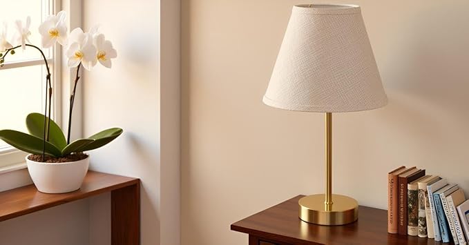 Aspen Creative 32029A Transitional Hardback Empire Shape Spider Construction Lamp Shade in Ivory, 9" wide (5" x 9" x 7")