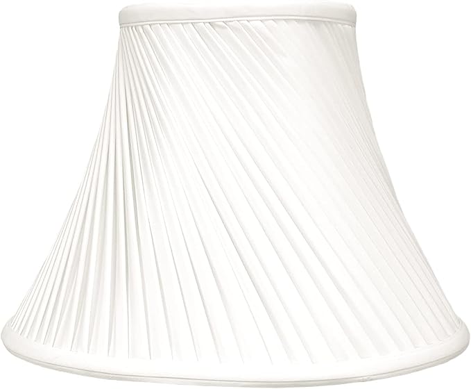 Royal Designs "Twisted Pleat Basic Lamp Shade, White, 7"" x 16"" x 12""" (BS-717-16WH)