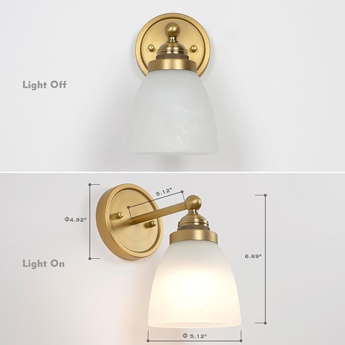 HEQIQEH Vintage Rechargeable Battery Operated Sconce with Alabaster Glass Shade, Cordless Dimmable Remote Control Wall Lighting Bell Shaped Wall Mounted Lamp for Indoor Bedroom Vanity Bathroom