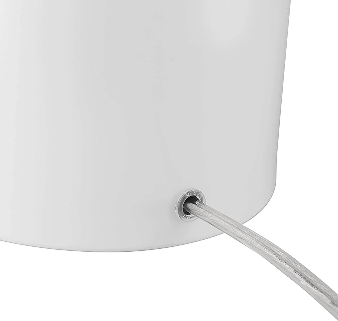 360 Lighting Felix Modern Cottage Accent Table Lamps 19" Tall Set of 2 White Tapered Geometric Metal Mushroom Dome Shade for Bedroom Living Room House Home Bedside Nightstand Office Family