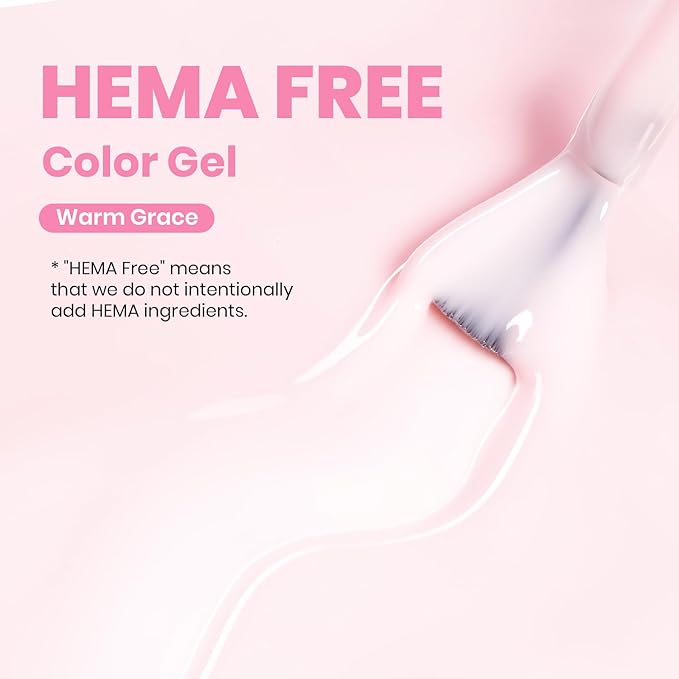 Beetles Warm Grace Nude Pink Gel Polish - 15ML Full Size Neutral Jelly Nude Nail Polish Base Color Nail Concealer Sheer Translucent Effect Soak Off UV LED French Nail Art Salon DIY Manicure Gifts