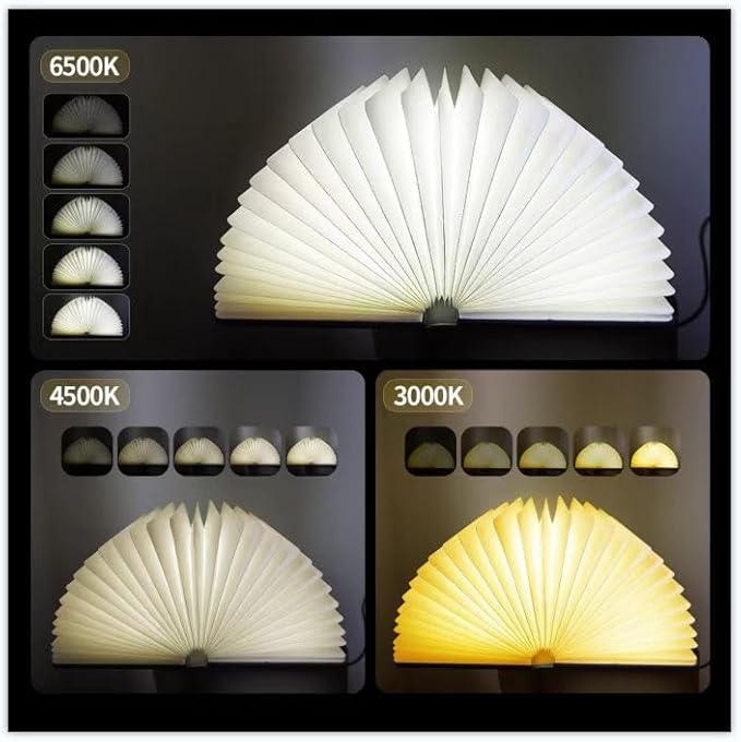 MagicBook Light - Smart Voice-Activated Book Lamp with Auto-Open/Close, Adjustable Stand & 10W RGB Desk Light for Home/Office Decor (Novelty Reading Lamp) (Art Deco 1)