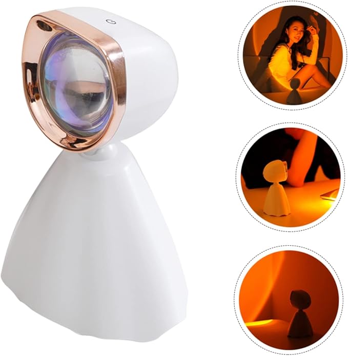 UPKOCH 1set Creative Sunset Projection Lamp Portable Atmosphere Light for Bedroom Party Decoration Unique Design for Romantic Ambience for Birthday and Christmas Celebrations
