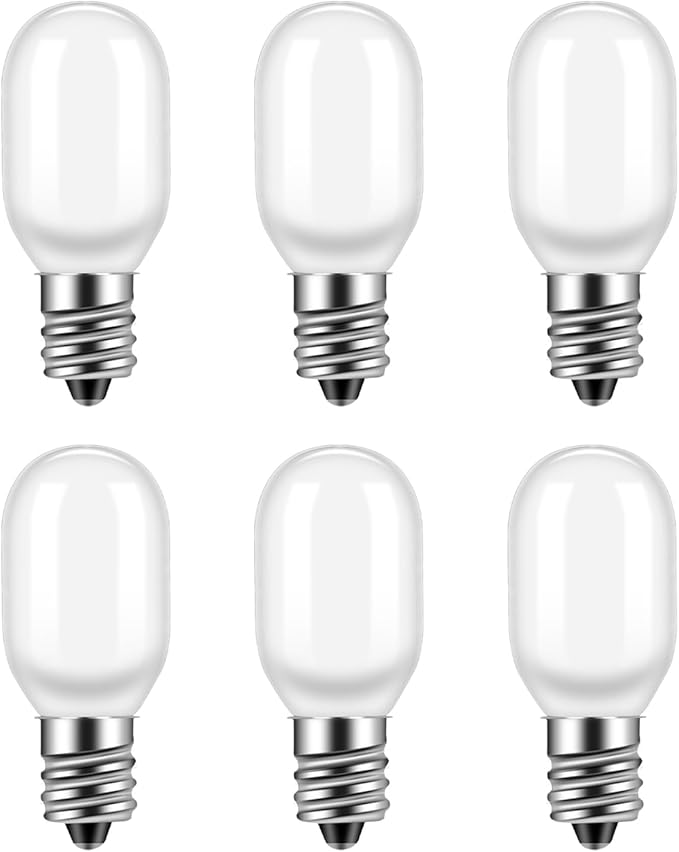 6PCS Christmas Village Replacement Light Bulbs-T20 Replacement Led Light Bulb,E12 Candelabra Base 0.7W 120V LED for Village Houses,Christmas Tree,Dept 56,Halloween Pumpkin Decor Accessories