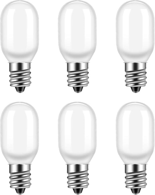 6PCS Christmas Village Replacement Light Bulbs-T20 Replacement Led Light Bulb,E12 Candelabra Base 0.7W 120V LED for Village Houses,Christmas Tree,Dept 56,Halloween Pumpkin Decor Accessories