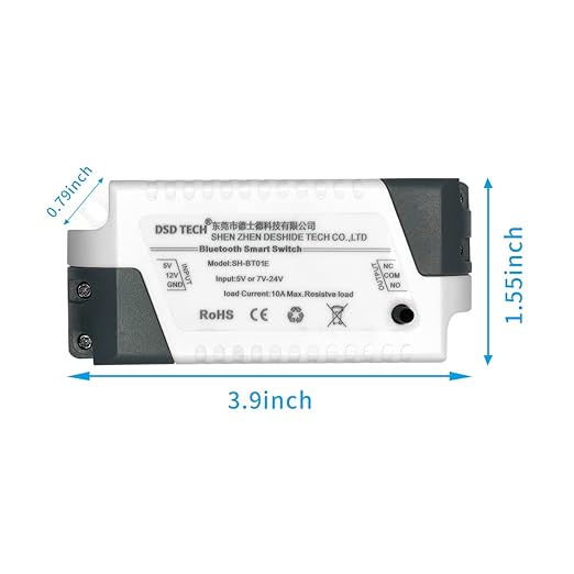 DSD TECH SH-BT01E Bluetooth Relay for iPhone and Android