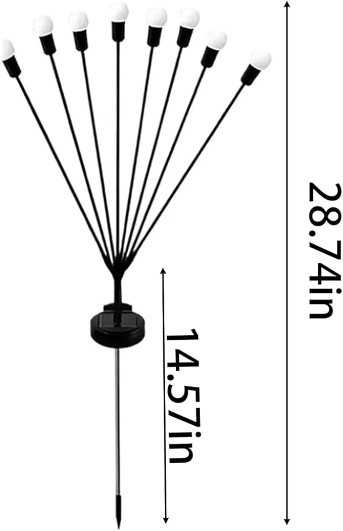 Solar Garden Lights Outdoor Waterproof Upgraded Flexible Titanium Wires Wind Swaying Firefly Lights for Patio Yard Pathway Unique Dancing Solar Decor Gifts for Women Christmas (6Pack)