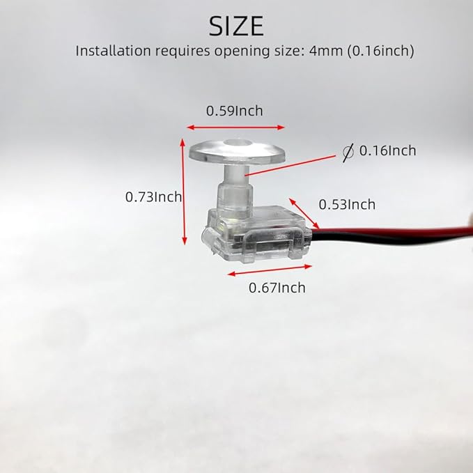 4pcs White Car Door Bowl Light Door Open Warning LED Night Safety Decoration Accessories for Handrail Lights Decorative Lamp 12V Signal indicator light