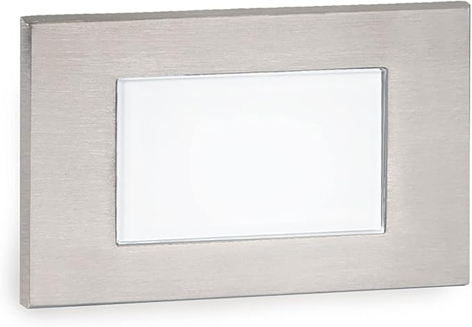 WAC Landscape Lighting, LED 12V Diffused Indoor or Outdoor Step and Wall Light Amber 1800K Built-in LED in Stainless Steel