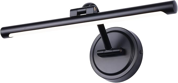 Hardwired 15.7 Inch 7W Black Picture Lights for Wall LED Picture Frame Light Dimmable Painting Lights for Wall Portrait Artwork Warm White
