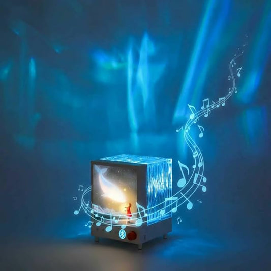 Northern Lights Projector Bluetooth: Ocean Wave Projector Light with Bluetooth Speaker Night lamp Color Changing for Teens Kids Adults Bedroom & Living Room Relaxation & Party Decor
